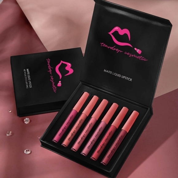 6colors Lip Gloss Set,Waterproof Lasting Lip gloss Liquid Lipstick Vegan. - Picture 3 of 6